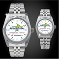 His or Hers Metal Band Watch